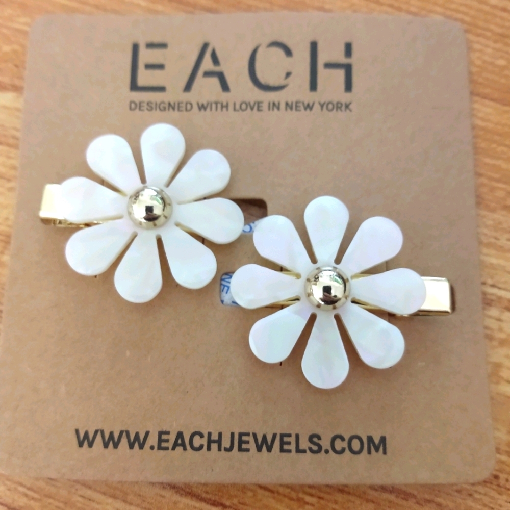 Each Jewels Flower Barrette Set